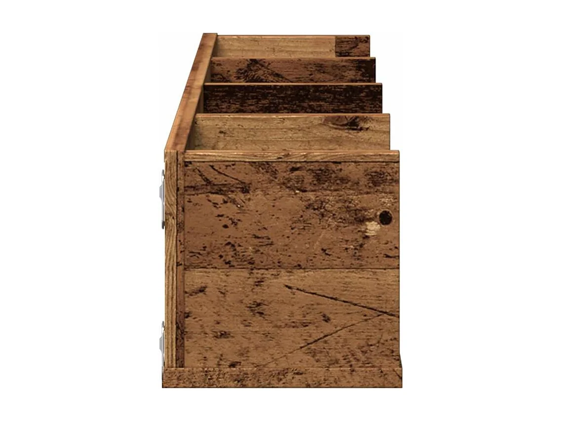 Étagère murale à CD vieux bois 100x18x18 bois d'ingénierie