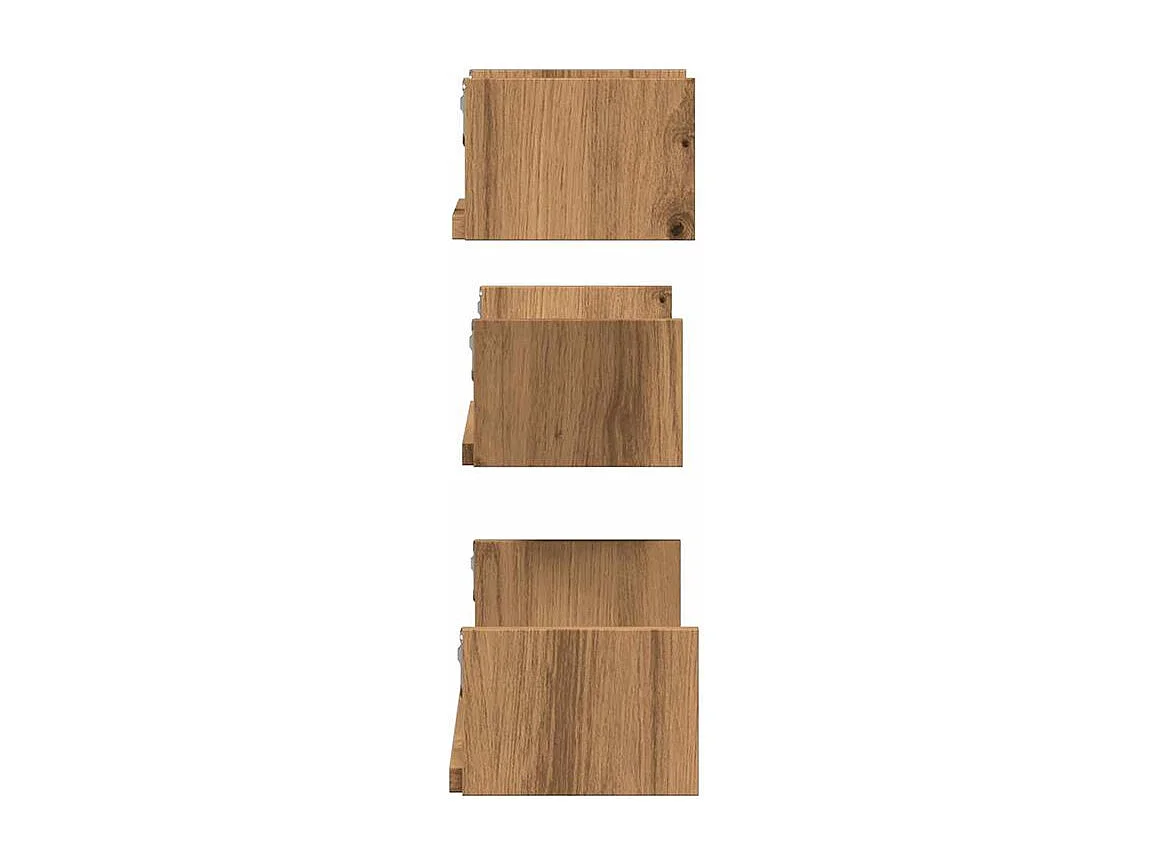 Étagères murales 3 pcs chêne artisanal bois d'ingénierie