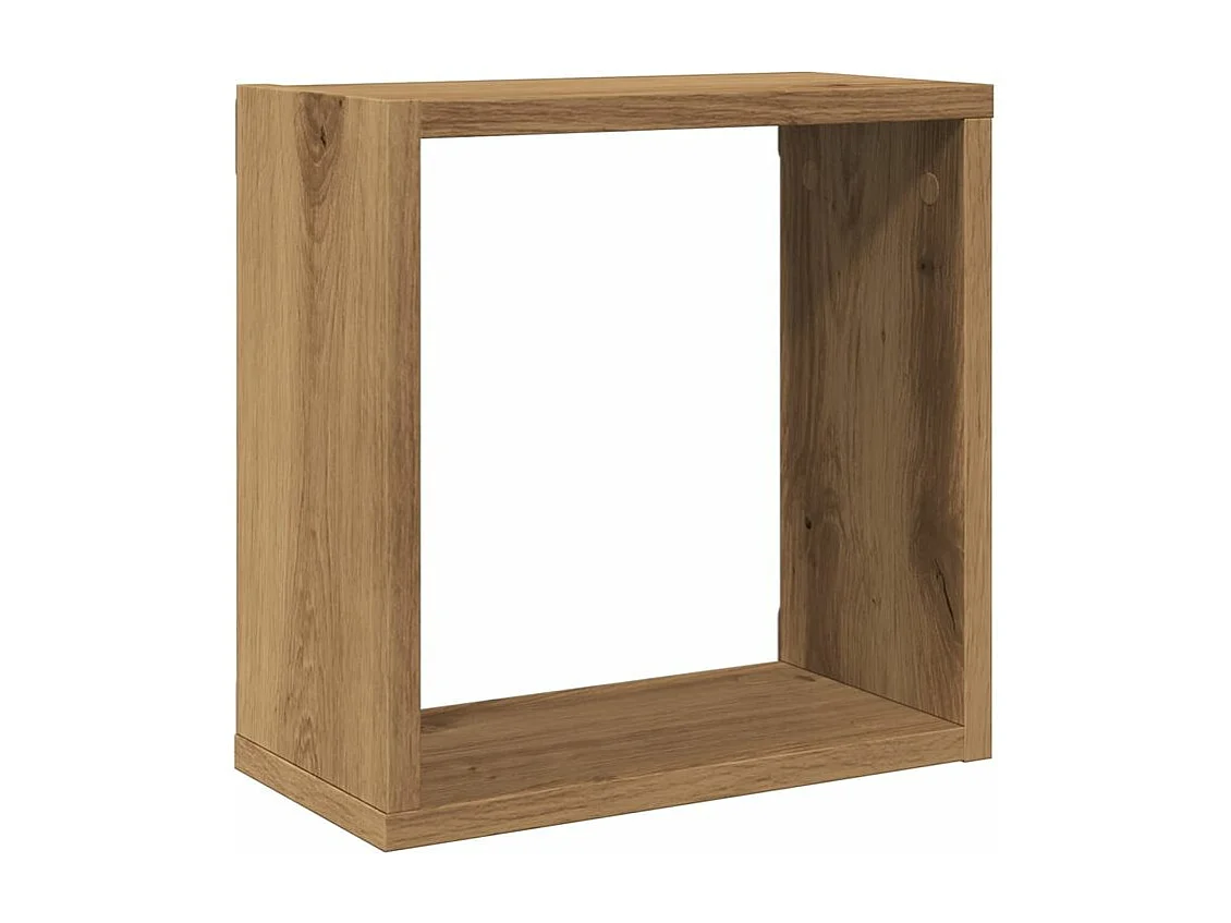 Étagères cube murales 2 pcs chêne artisanal bois ingénierie