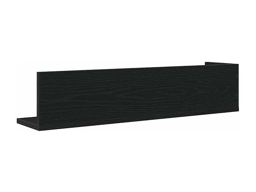 Étagères murales 2 pcs noir 75x16,5x16,5 bois d'ingénierie