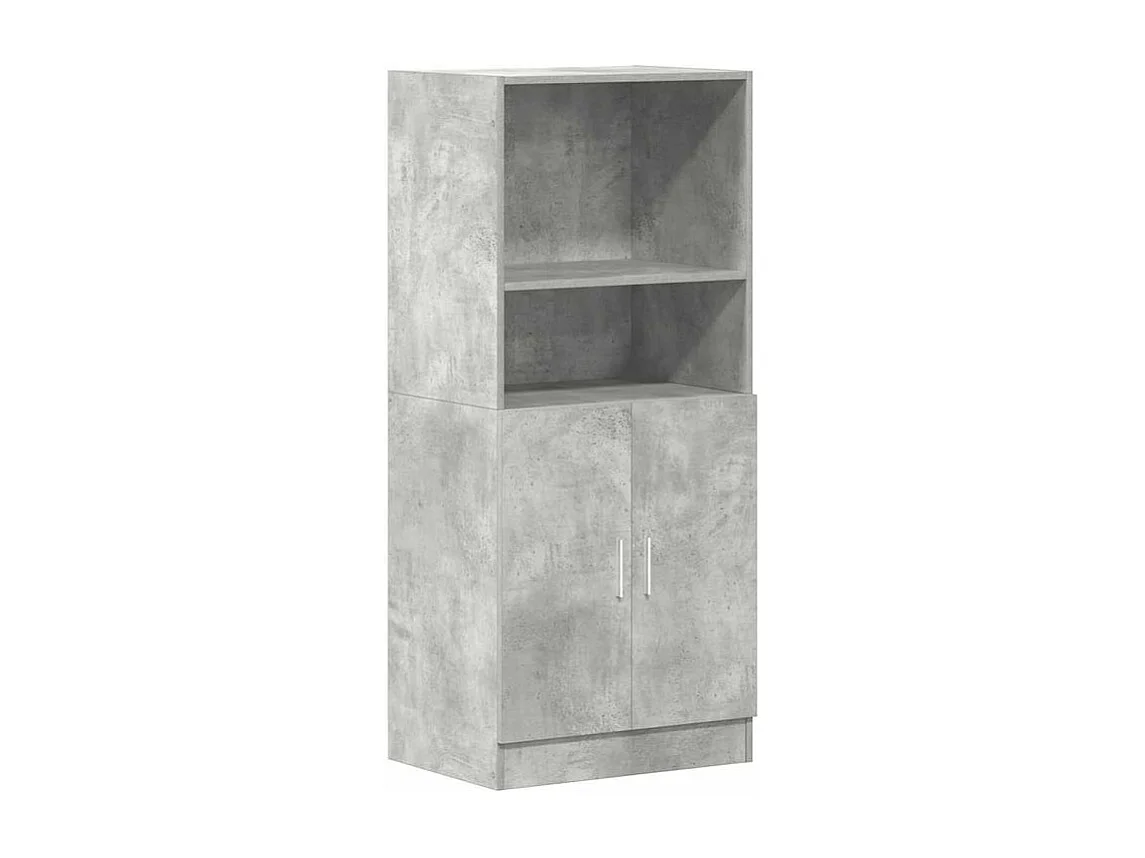Ensemble d'armoires de cuisine 2 pcs gris béton bois ingénierie