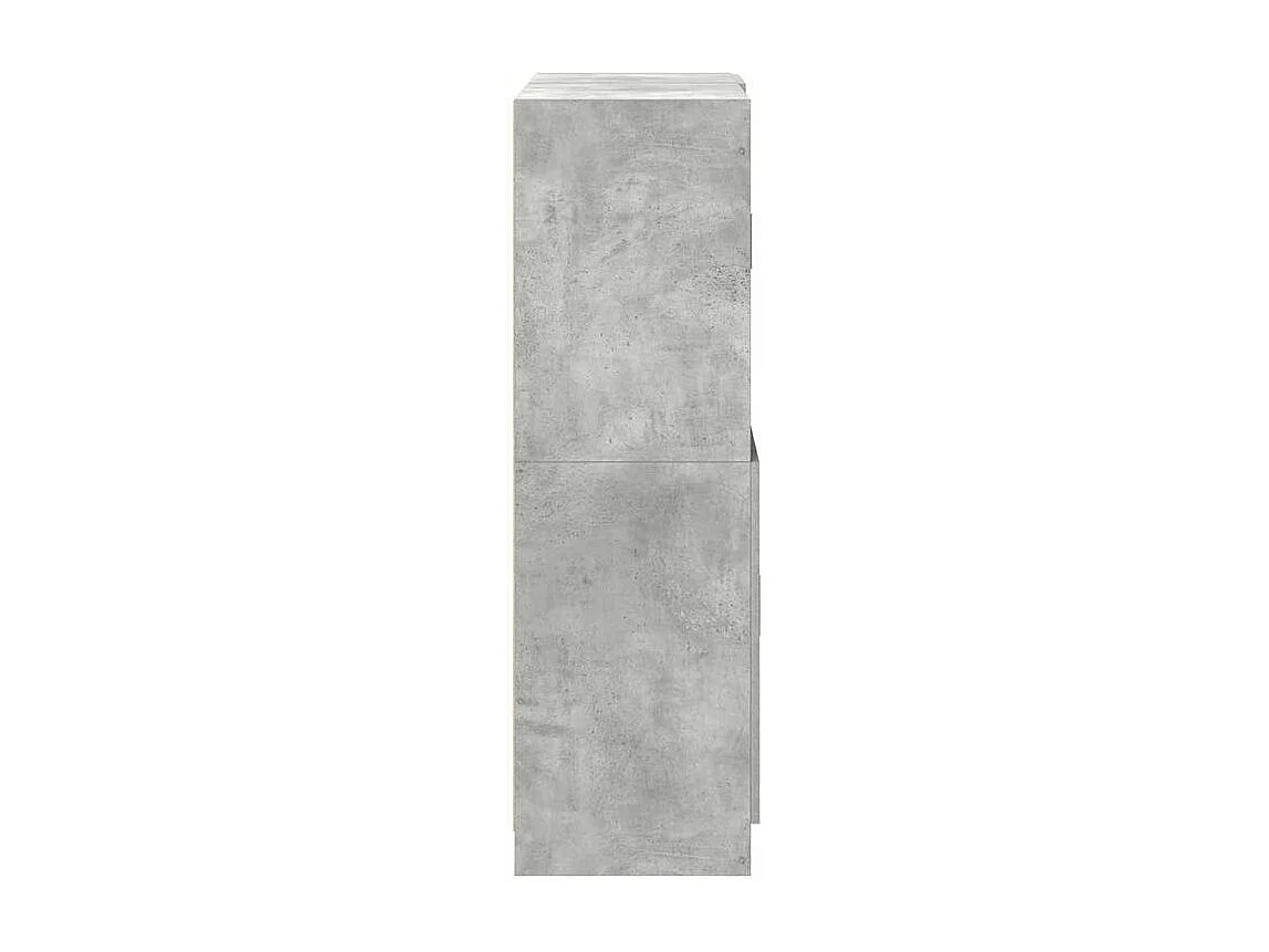 Ensemble d'armoires de cuisine 2 pcs gris béton bois ingénierie