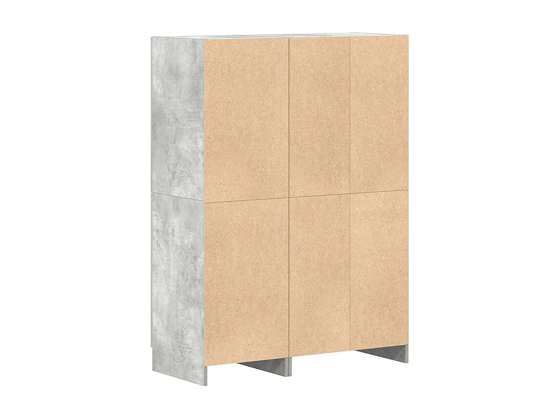 Ensemble d'armoires de cuisine 2 pcs gris béton bois ingénierie