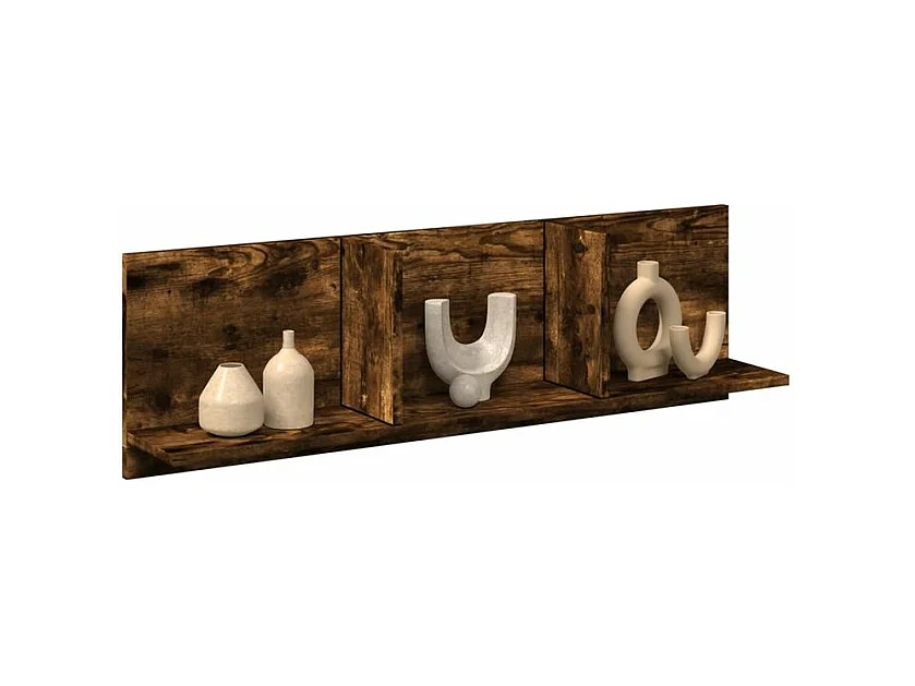 Armoire murale 100x16,5x30 chêne fumé bois d'ingénierie