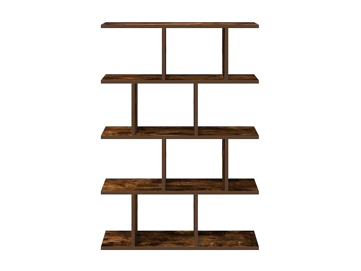 Étagère cube murale 12 compartiments chêne fumé bois ingénierie