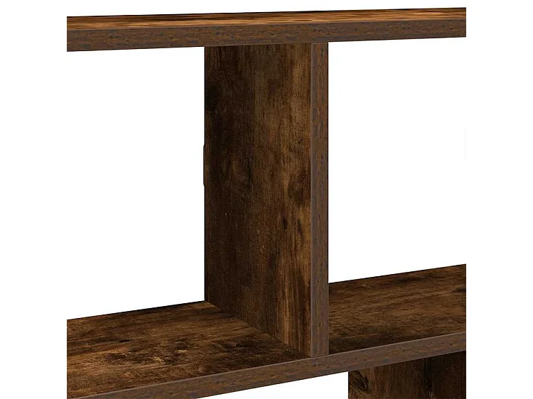 Étagère cube murale 12 compartiments chêne fumé bois ingénierie