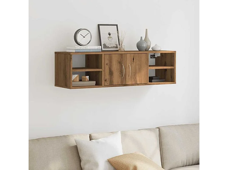 Armoire murale chêne artisanal 102x30x29 bois d'ingénierie