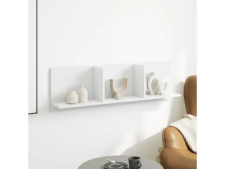 Armoire murale 100x16,5x30 blanc bois d'ingénierie