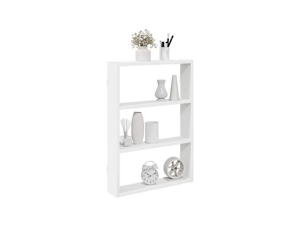 Étagère murale blanc 43x9x60 bois d'ingénierie