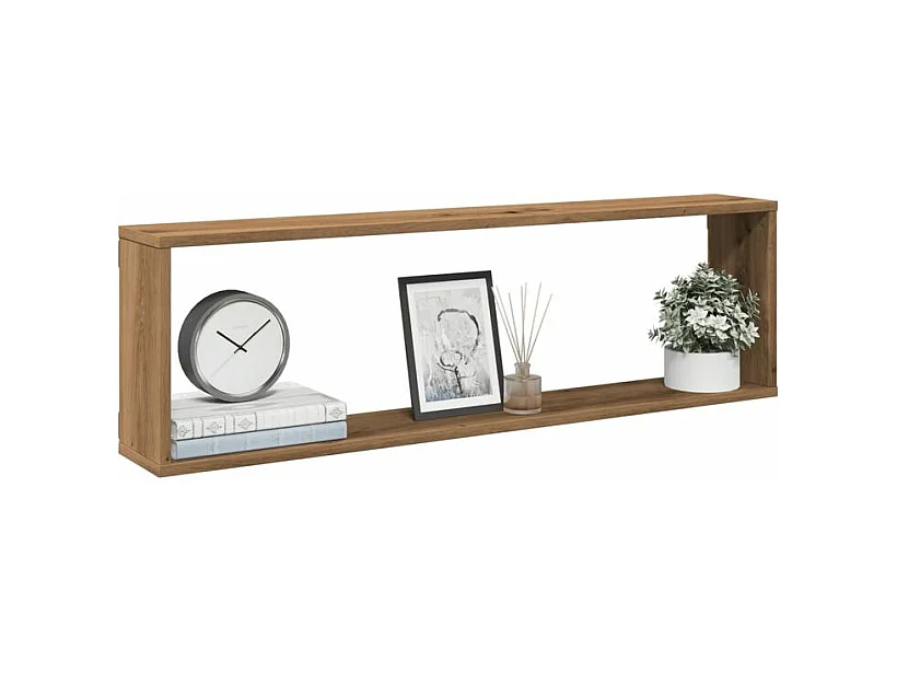 Étagères cube murales 4 pcs chêne artisanal 100x15x30