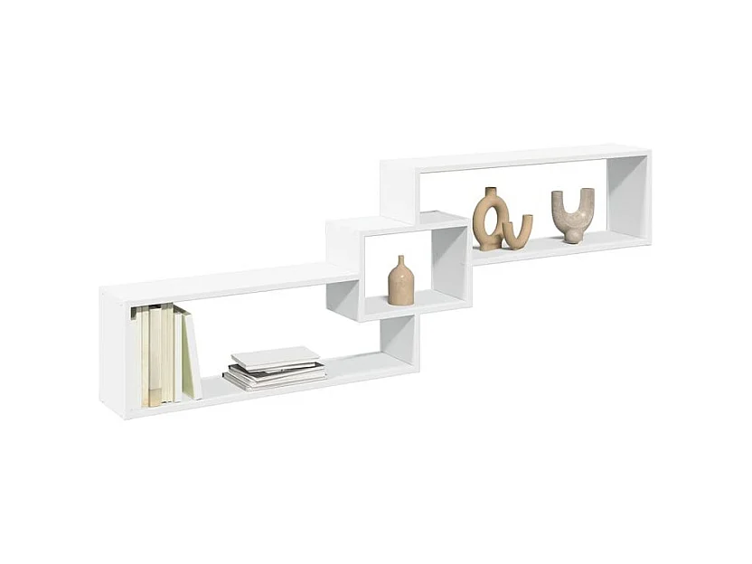 Armoire murale 158x18x53 blanc bois d'ingénierie