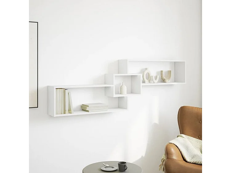 Armoire murale 158x18x53 blanc bois d'ingénierie