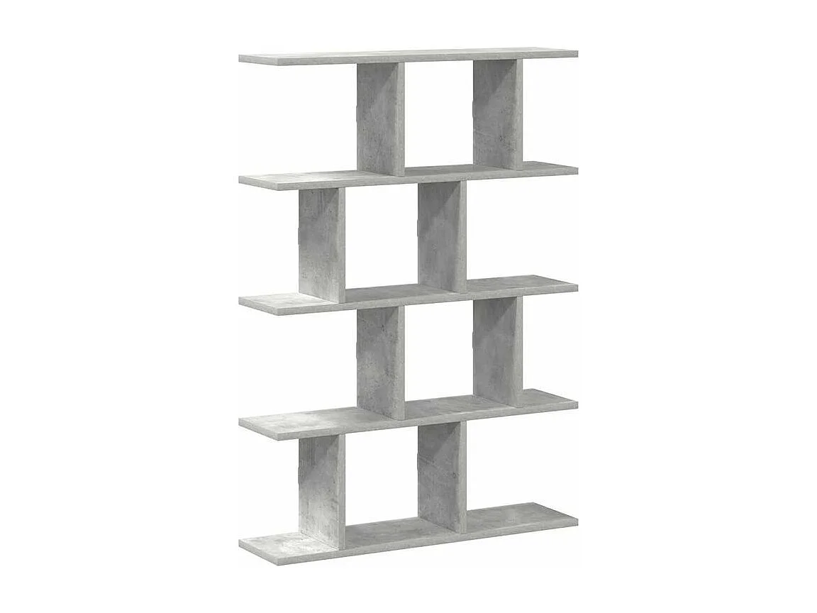 Étagère cube murale 12 compartiments gris béton bois ingénierie