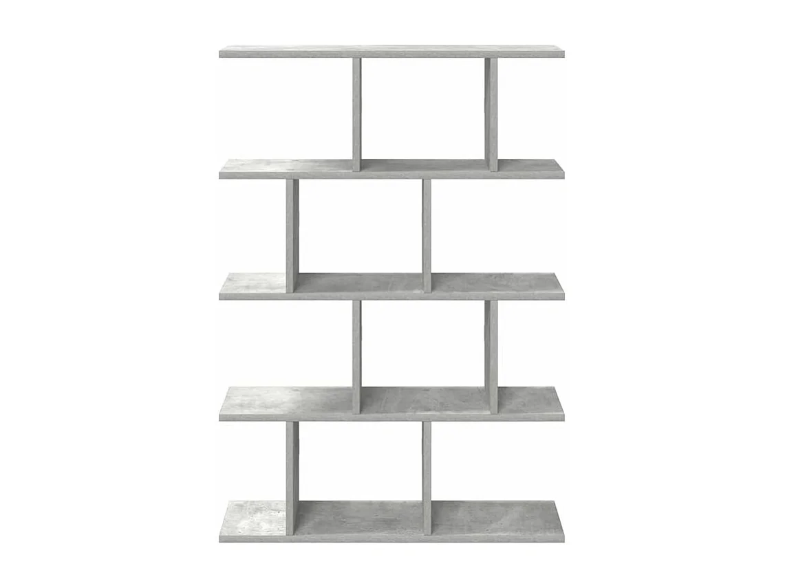 Étagère cube murale 12 compartiments gris béton bois ingénierie