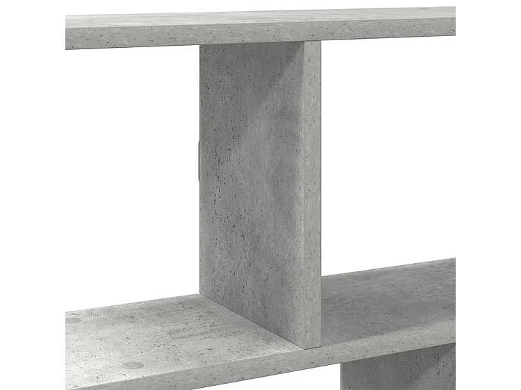 Étagère cube murale 12 compartiments gris béton bois ingénierie