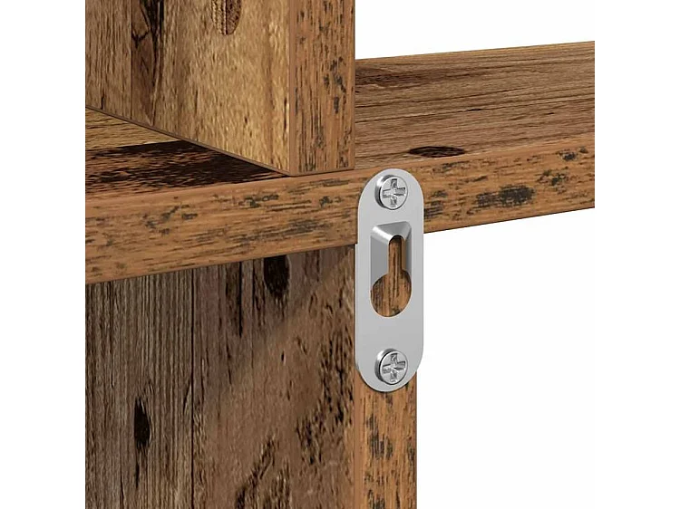 Étagère murale vieux bois 80x15x78,5 bois d'ingénierie