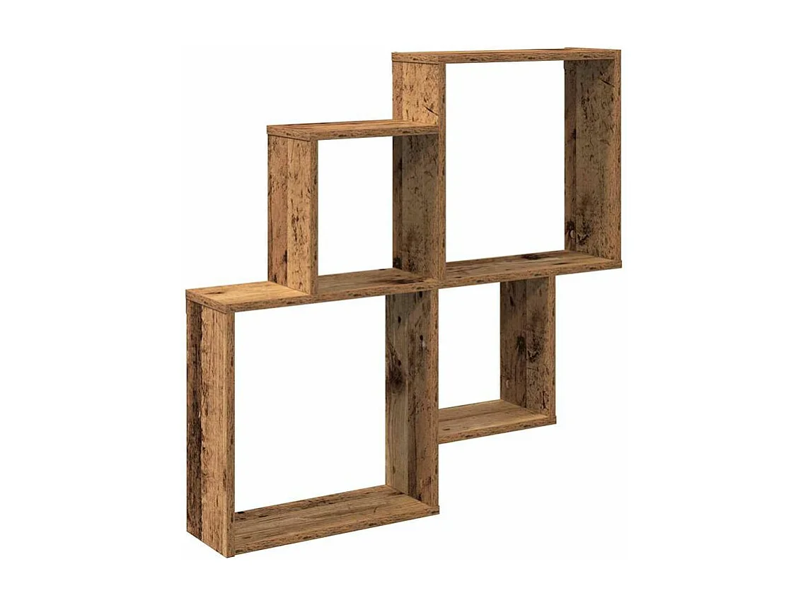Étagère murale vieux bois 80x15x78,5 bois d'ingénierie
