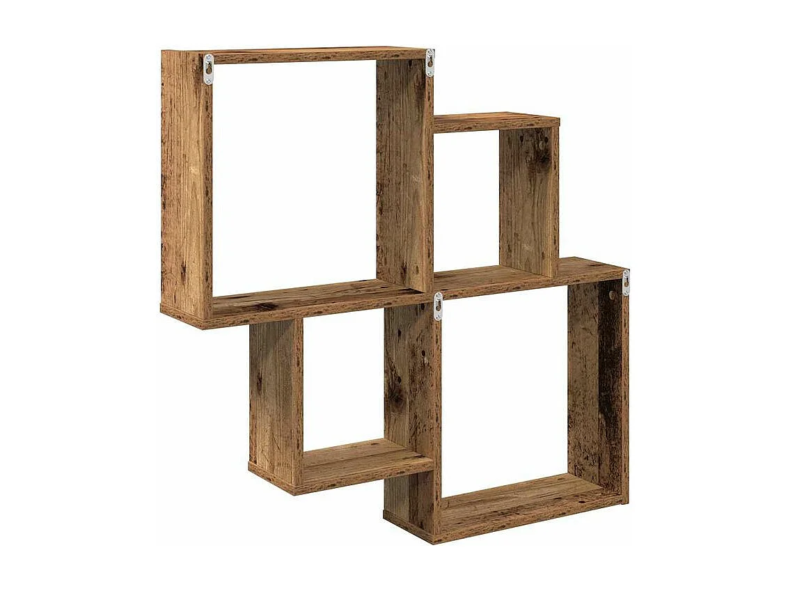 Étagère murale vieux bois 80x15x78,5 bois d'ingénierie