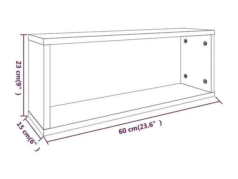 Étagères murales cube 6 pcs Chêne marron Bois d’ingénierie