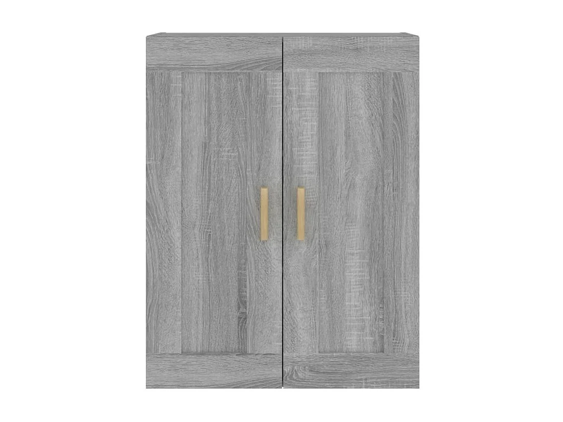 Armoire murale avec étagère flottante Kuzo 70cm – Gain d’espace-Couleur Chêne gris