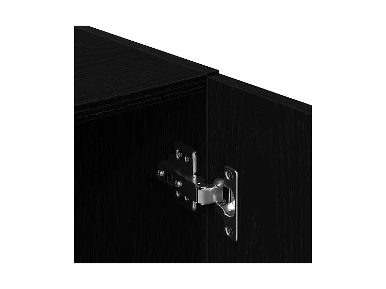 Ensemble d'armoires de cuisine 2 pcs noir bois d'ingénierie
