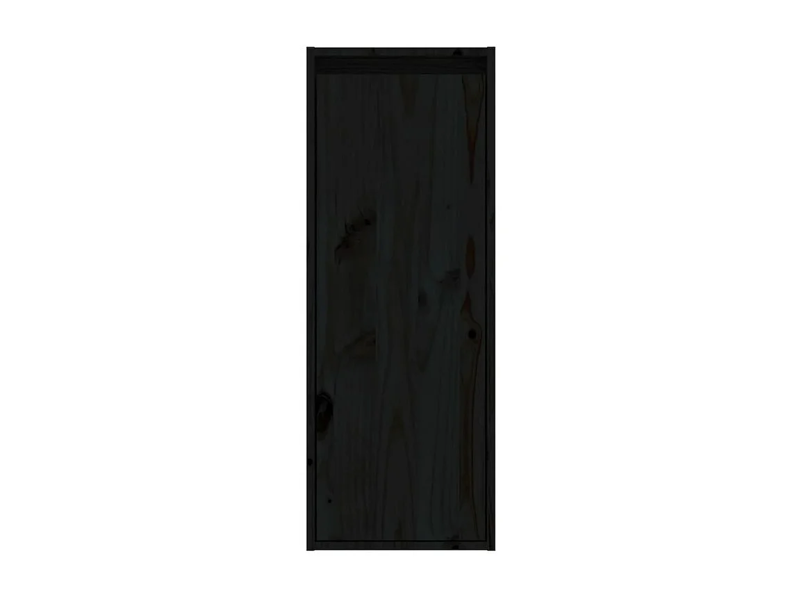 Armoires murales 2 pcs Noir 30x30x80 Bois de pin massif