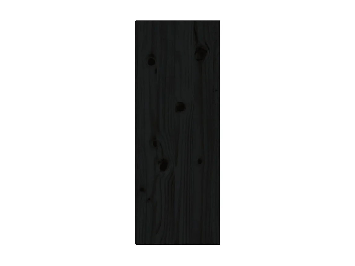 Armoires murales 2 pcs Noir 30x30x80 Bois de pin massif