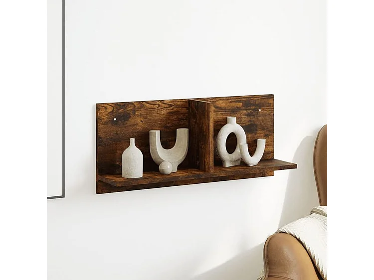 Armoire murale 70x16,5x30 chêne fumé bois d'ingénierie