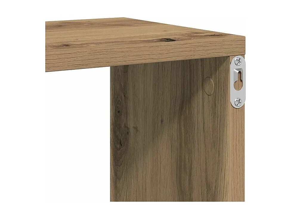 Étagère murale avec 3 espaces ouverts Kazko 104cm – Pratique et élégante-Couleur Marron clair