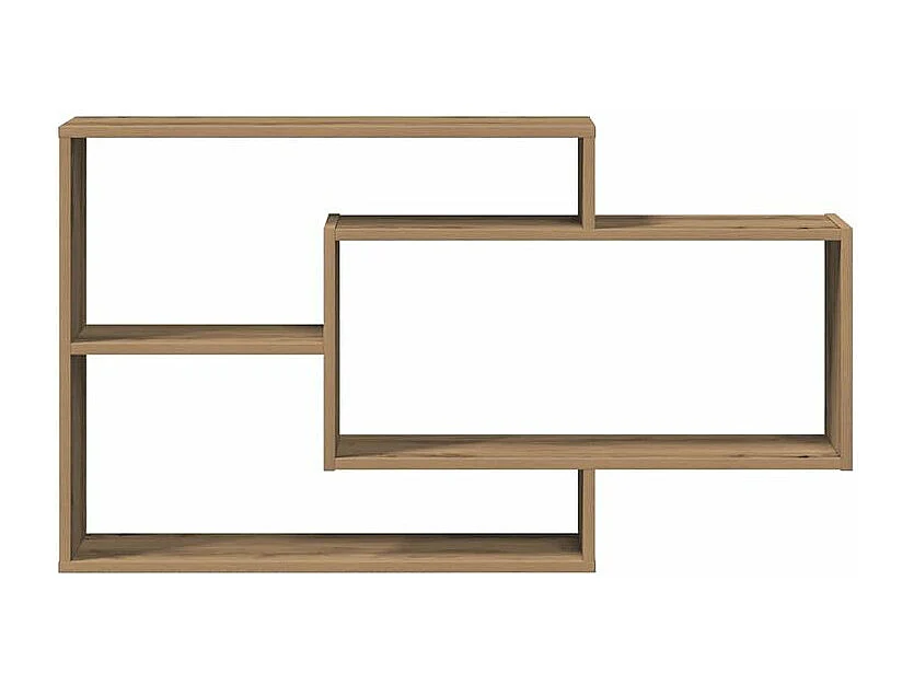 Étagère murale avec 3 espaces ouverts Kazko 104cm – Pratique et élégante-Couleur Marron clair