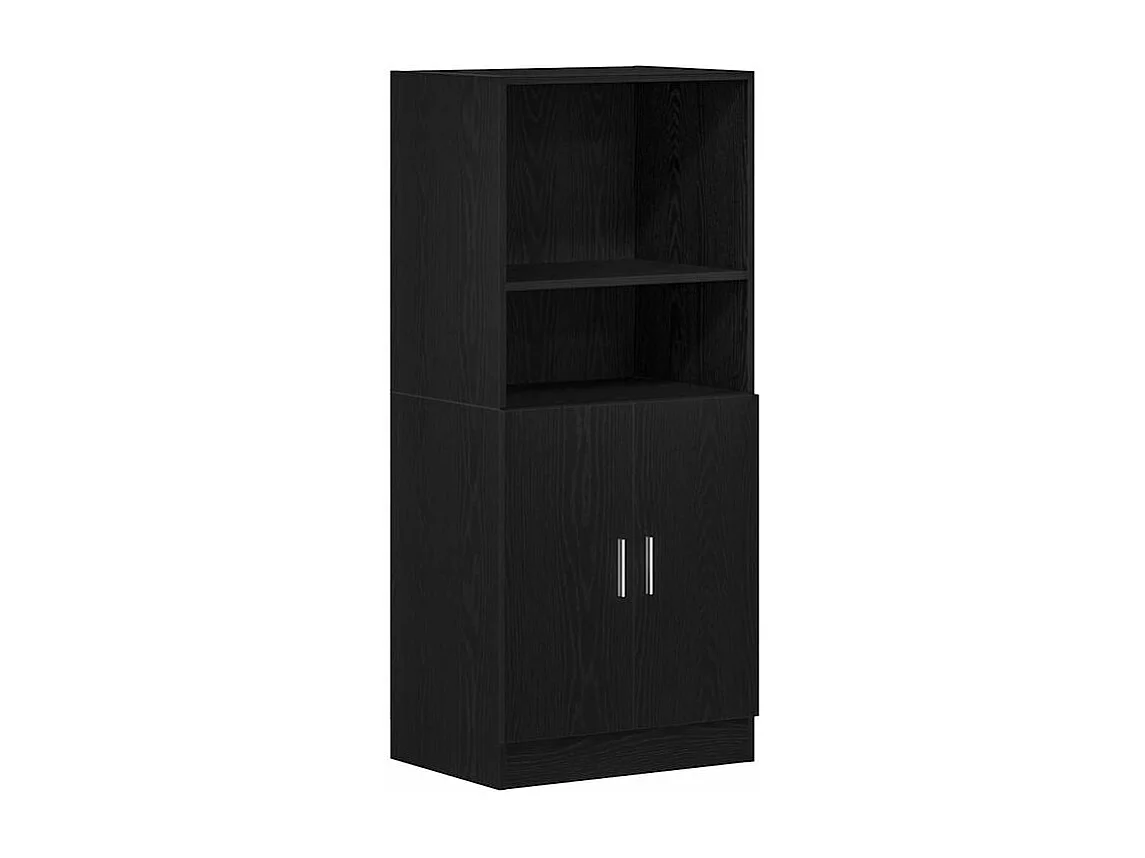 Ensemble d'armoires de cuisine 3 pcs noir bois d'ingénierie