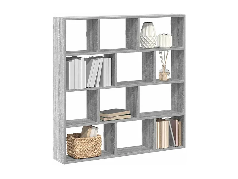 Étagère cube murale 12 compartiments sonoma gris