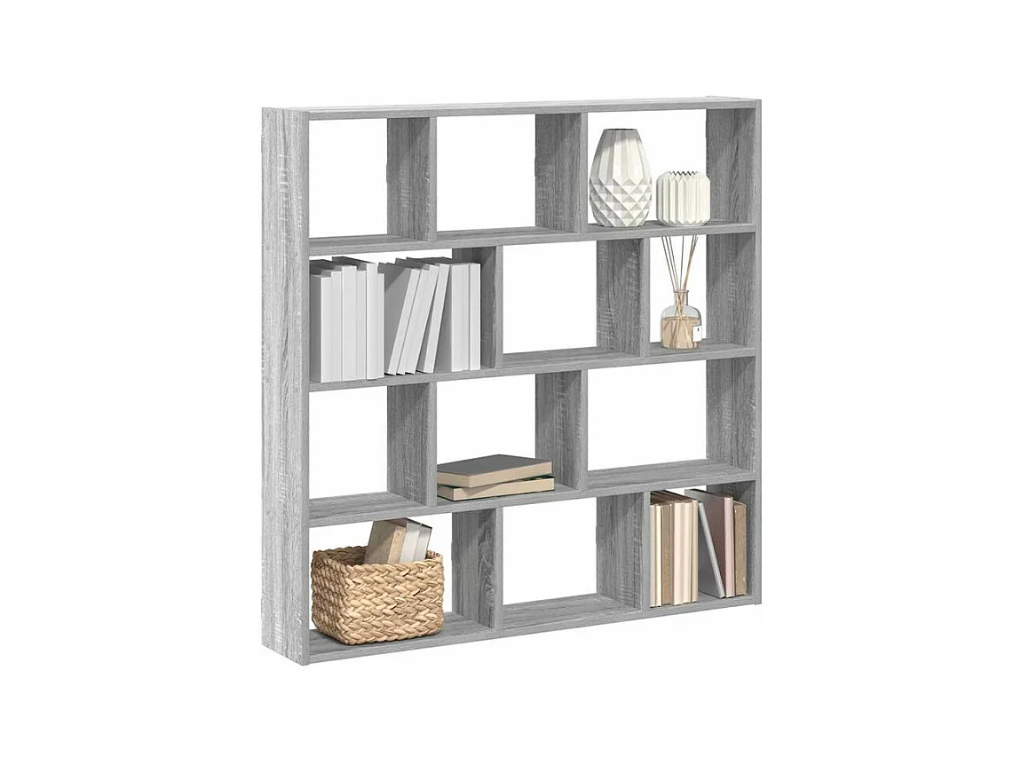 Étagère cube murale 12 compartiments sonoma gris