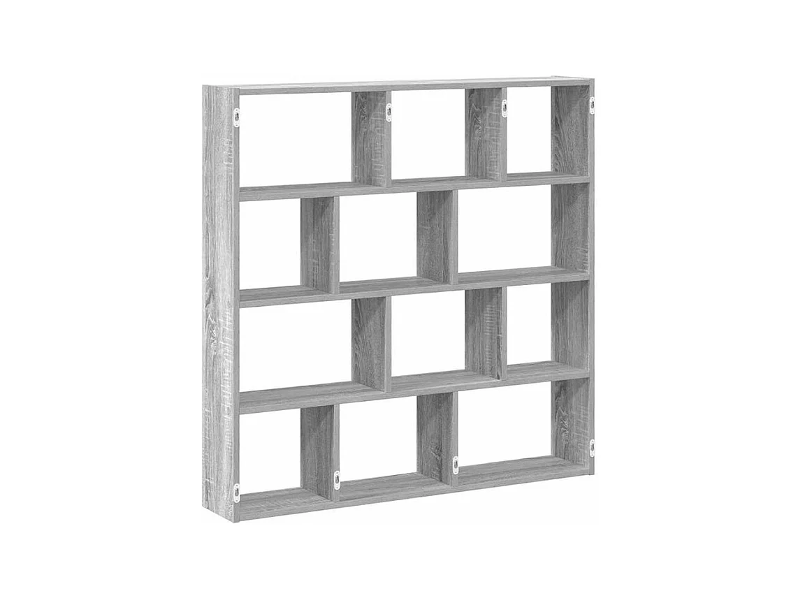 Étagère cube murale 12 compartiments sonoma gris