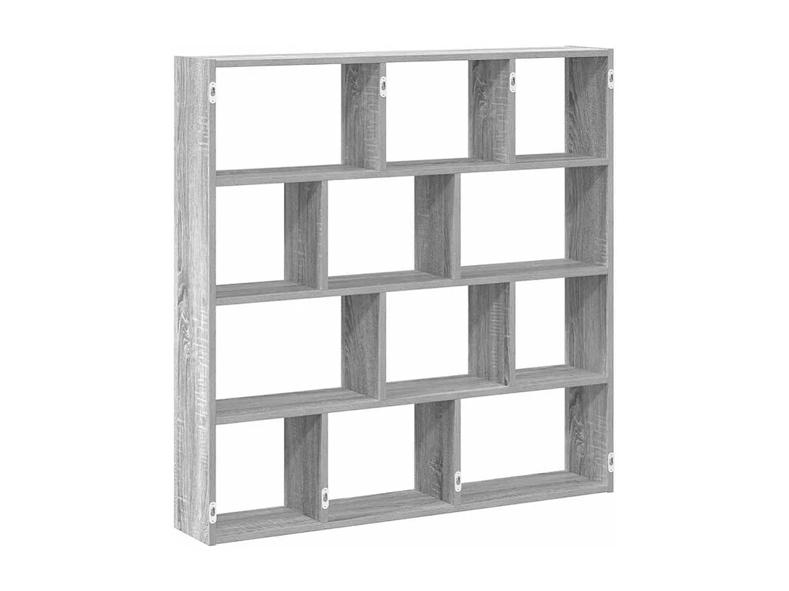 Étagère cube murale 12 compartiments sonoma gris