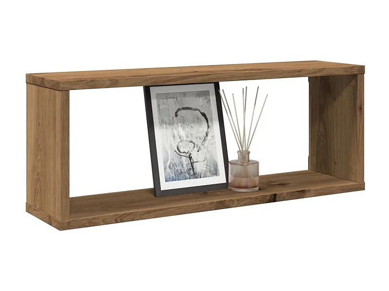 Étagères cube murales 2 pcs chêne artisanal 60x15x23