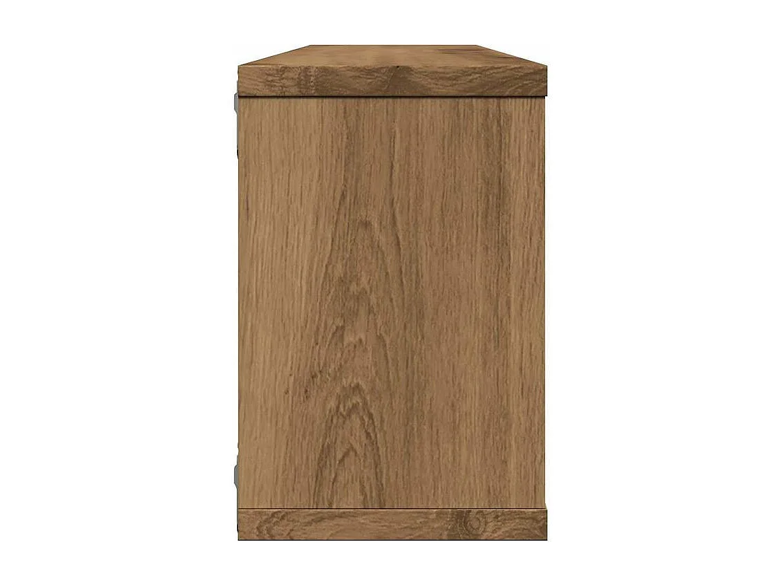 Étagères cube murales 2 pcs chêne artisanal 60x15x23