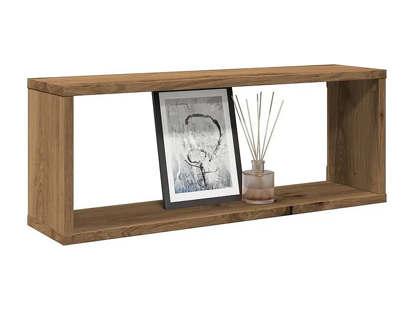 Étagères cube murales 2 pcs chêne artisanal 60x15x23