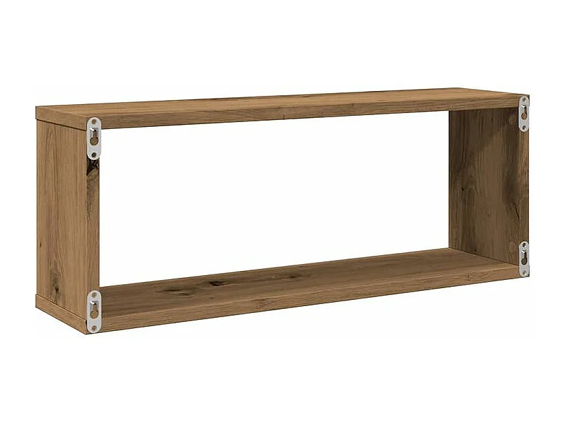 Étagères cube murales 2 pcs chêne artisanal 60x15x23