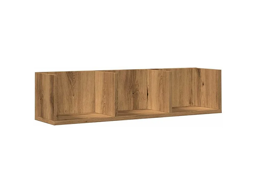 Étagère murale à CD chêne artisanal 75x18x18 bois ingénierie