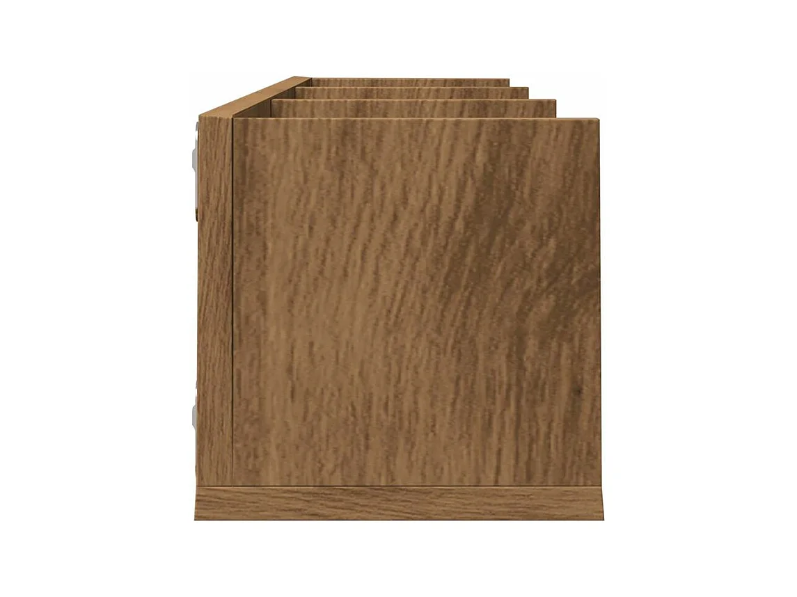 Étagère murale à CD chêne artisanal 75x18x18 bois ingénierie