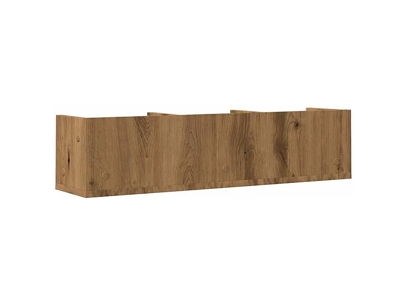 Étagère murale à CD chêne artisanal 75x18x18 bois ingénierie