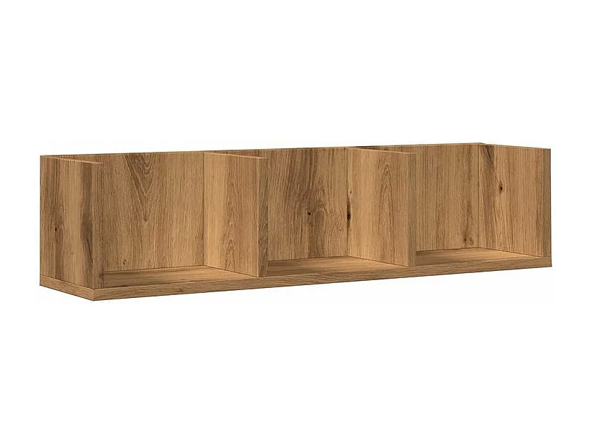 Étagère murale à CD chêne artisanal 75x18x18 bois ingénierie
