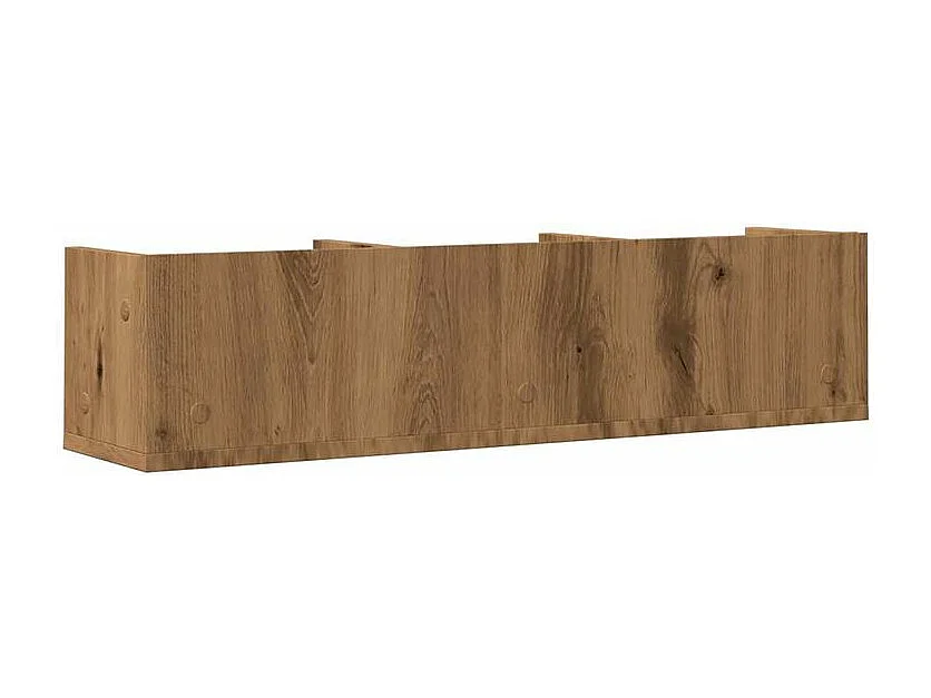 Étagère murale à CD chêne artisanal 75x18x18 bois ingénierie