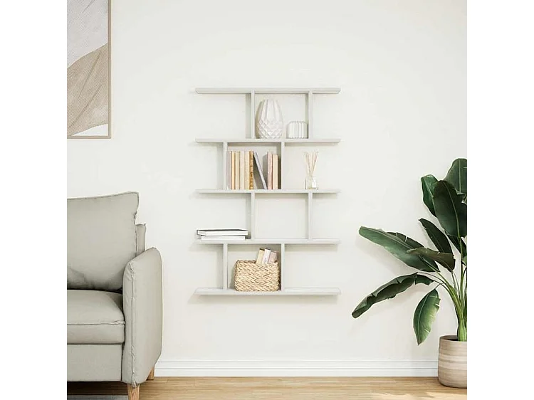 Étagère cube murale 12 compartiments blanc bois d'ingénierie