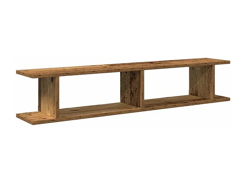 Étagères murales 2 pcs vieux bois 105x18x20 bois d'ingénierie