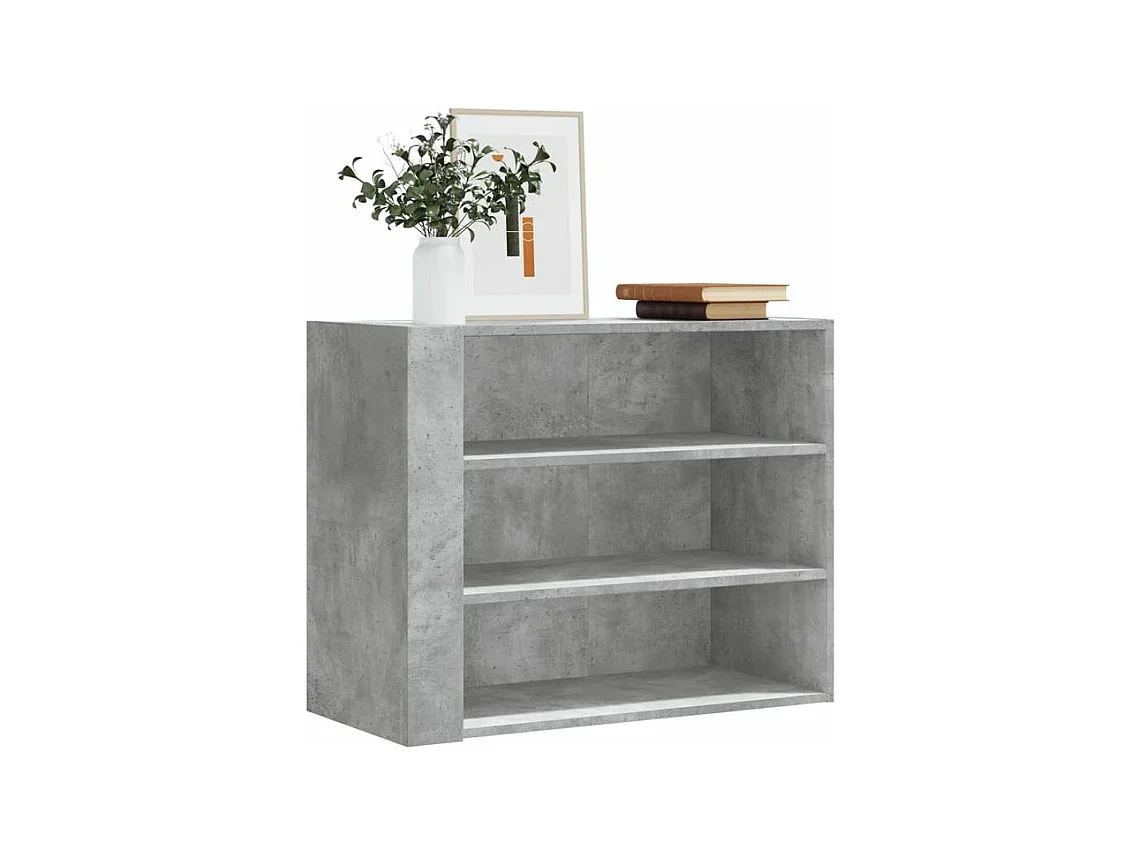 Armoire murale gris béton 75x35x60 bois d'ingénierie