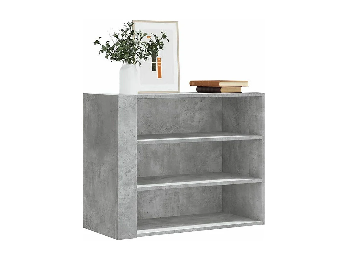 Armoire murale gris béton 75x35x60 bois d'ingénierie