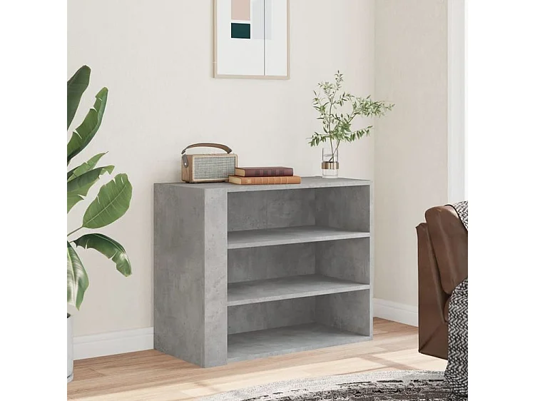 Armoire murale gris béton 75x35x60 bois d'ingénierie