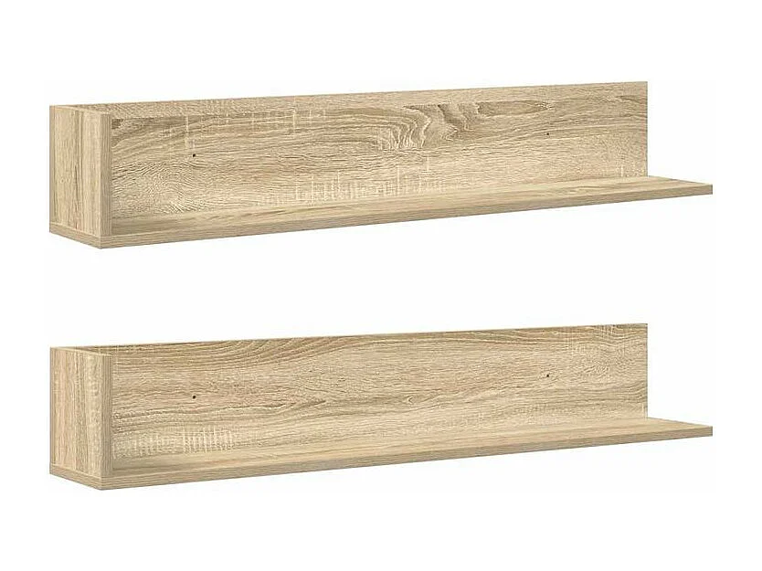 Étagères murales 2 pcs chêne sonoma 100x16,5x16,5